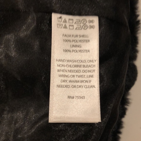 Cynthia Rowley black faux fur bomber jacket L super soft and mint condition - Picture 12 of 13